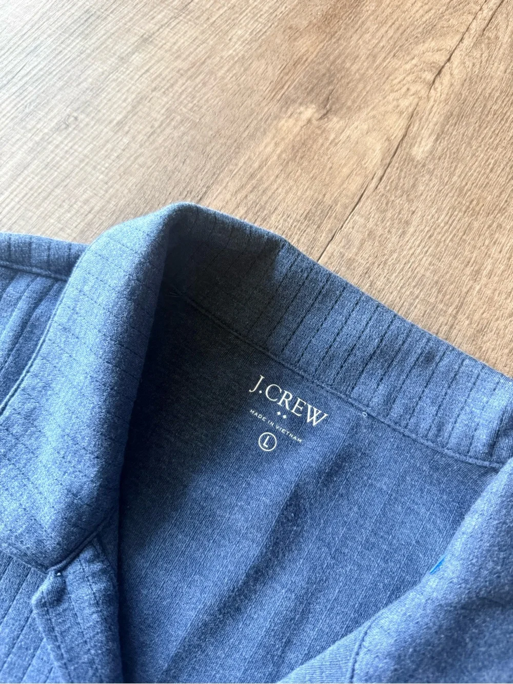 Men J. Crew Ribbed Dark Blue Polo
